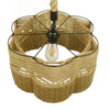 ® TONDO 01604 Vintage Κρεμαστό Φωτιστικό Οροφής Μονόφωτο Μπεζ Καμπάνα με Σχοινί Φ38 x Υ21cm