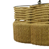 ® TONDO 01604 Vintage Κρεμαστό Φωτιστικό Οροφής Μονόφωτο Μπεζ Καμπάνα με Σχοινί Φ38 x Υ21cm