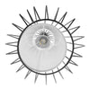 ® VICKY 01559 Vintage Industrial Κρεμαστό Φωτιστικό Οροφής Μονόφωτο Μαύρο Μεταλλικό Πλέγμα και Υφασμάτινο Εσωτερικό Καπέλο Φ18 x Υ65cm