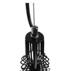 ® VICKY 01559 Vintage Industrial Κρεμαστό Φωτιστικό Οροφής Μονόφωτο Μαύρο Μεταλλικό Πλέγμα και Υφασμάτινο Εσωτερικό Καπέλο Φ18 x Υ65cm