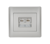 RHYME RJ11+RJ45 ΓΚΡΙ ΜΕΤΑΛΛΙΖΕ