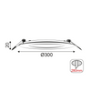 ROUND W REC. LED SLIM PANEL 26W 3000K 1830Lm 230V Φ300 Ra80