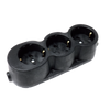 RUBBER MULTISOCKET TRIPLE 16A BLACK