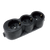 RUBBER MULTISOCKET TRIPLE 16A BLACK