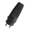 RUBBER SCHUKO PLUG 16A BLACK
