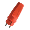 RUBBER SCHUKO PLUG 16A RED