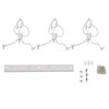 SET Μοντέρνο Κρεμαστό Φωτιστικό Οροφής Τρίφωτο Λευκό Μεταλλικό  LITTLE MAN WHITE 00981