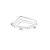 SQUARE W CEIL.LED SLIMPANEL 8W 3000K 490Lm 230V 120X120 Ra80