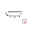 SQUARE W REC.LED SLIM PANEL 8W 3000K 490Lm 230V 120X120 Ra80
