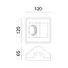^SQUARE WALL WASHER GYPSUM TRIMLESS SPOT LUMINAIRE ODEN GU10