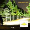 Super Bright 4 Core Επαναφορτιζομενενος φακός LED P50 Αδιάβροχος φακός με οθόνη μπαταρίας με δυνατότητα ζουμ, κατάλληλος για περιπέτεια, κάμπινγκ