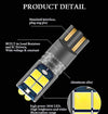 T10-W5W Canbus led αυτοκινητου 600lm-10smd 3030S 12-24vdc Πορτοκαλι-1 τεμ.