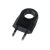 TWO PIN PLUG WITH EXTRACTION RING 6A BLACK