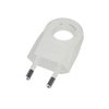 TWO PIN PLUG WITH EXTRACTION RING 6A WHITE