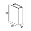 UP-DOWN 2X3W P.LED ΠΑΡΑΛΛΗΛ