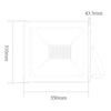 WHITE LED SMD FLOOD LUMINAIRE IP66 150W 3000K 12000Lm 230V RA80