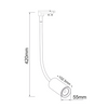 WHITE LED TRACK LIGHT 10W 3000K 4WIRES 38° 850LM 230V Ra80
