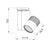 WHITE LED TRACK LIGHT 15W 3000K 2WIRES 36° 1100LM 230V Ra80
