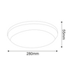 WHITE ROUND CEILING SMD LED 24W 2100Lm 4000K 120° 230V IP54
