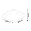 WHITE SQUARE CEILING SMD LED 24W 2100Lm 4000K 120° 230V IP54