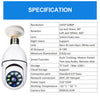 E27 Full HD 2MP Έξυπνη wifi PTZ 360° αυτόματη περιστροφή παρακολούθησης Κάμερα με λάμπα φωτός-τεμ.1