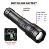 XHP70+COB Ισχυρός Φακός Led 1800 Lumens-Επαναφορτιζόμενος-Power Bank-Τηλεσκοπικό Ζουμ Λευκό+Κόκκινο Προειδοποιητικό Φως
